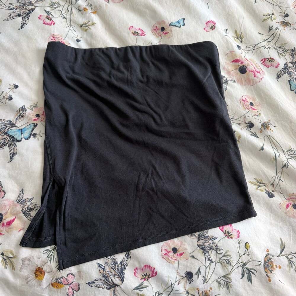 We The Free Tube Top Size XL Black Asymmetrical